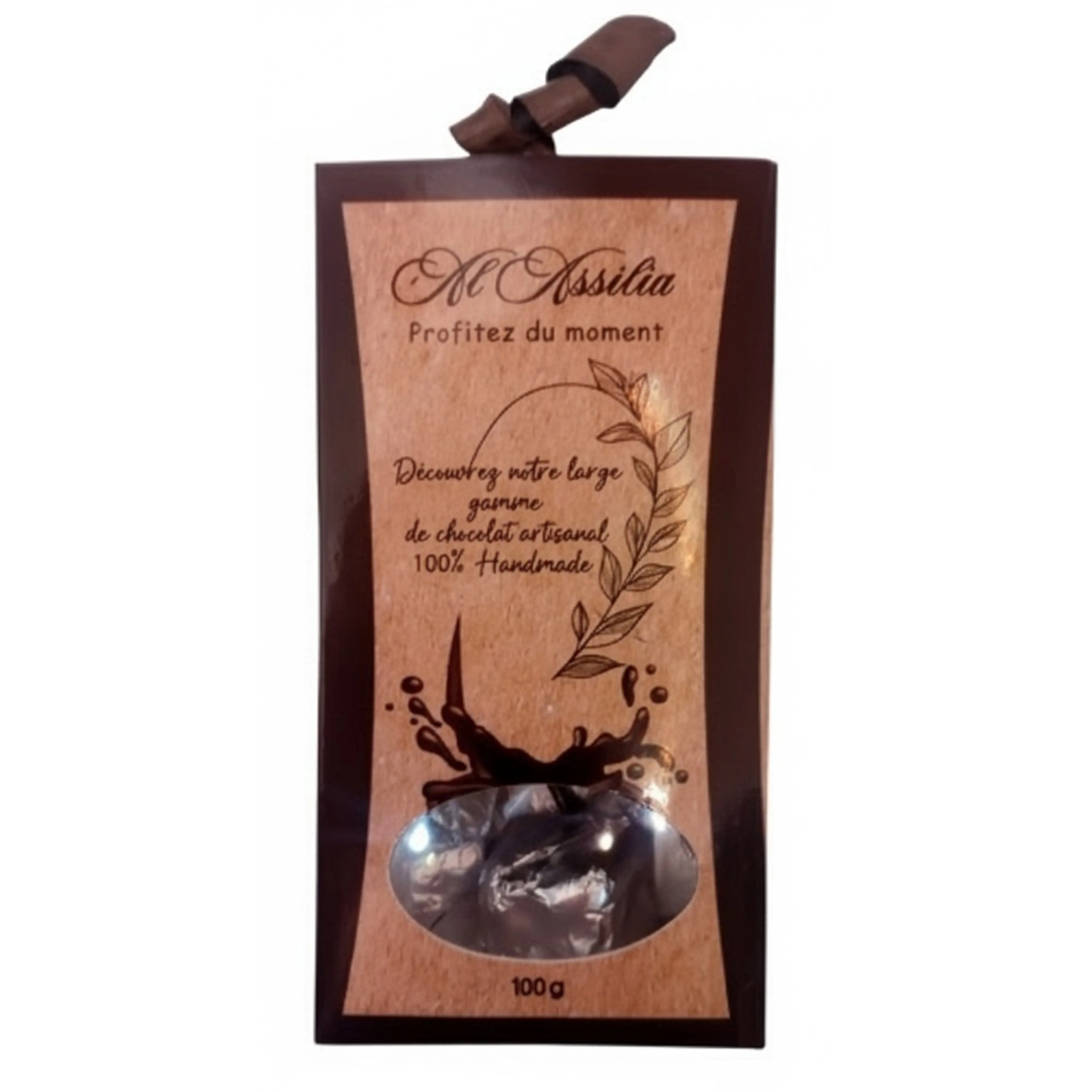 Chocolat artisanal 100 % fabriqué à la main.