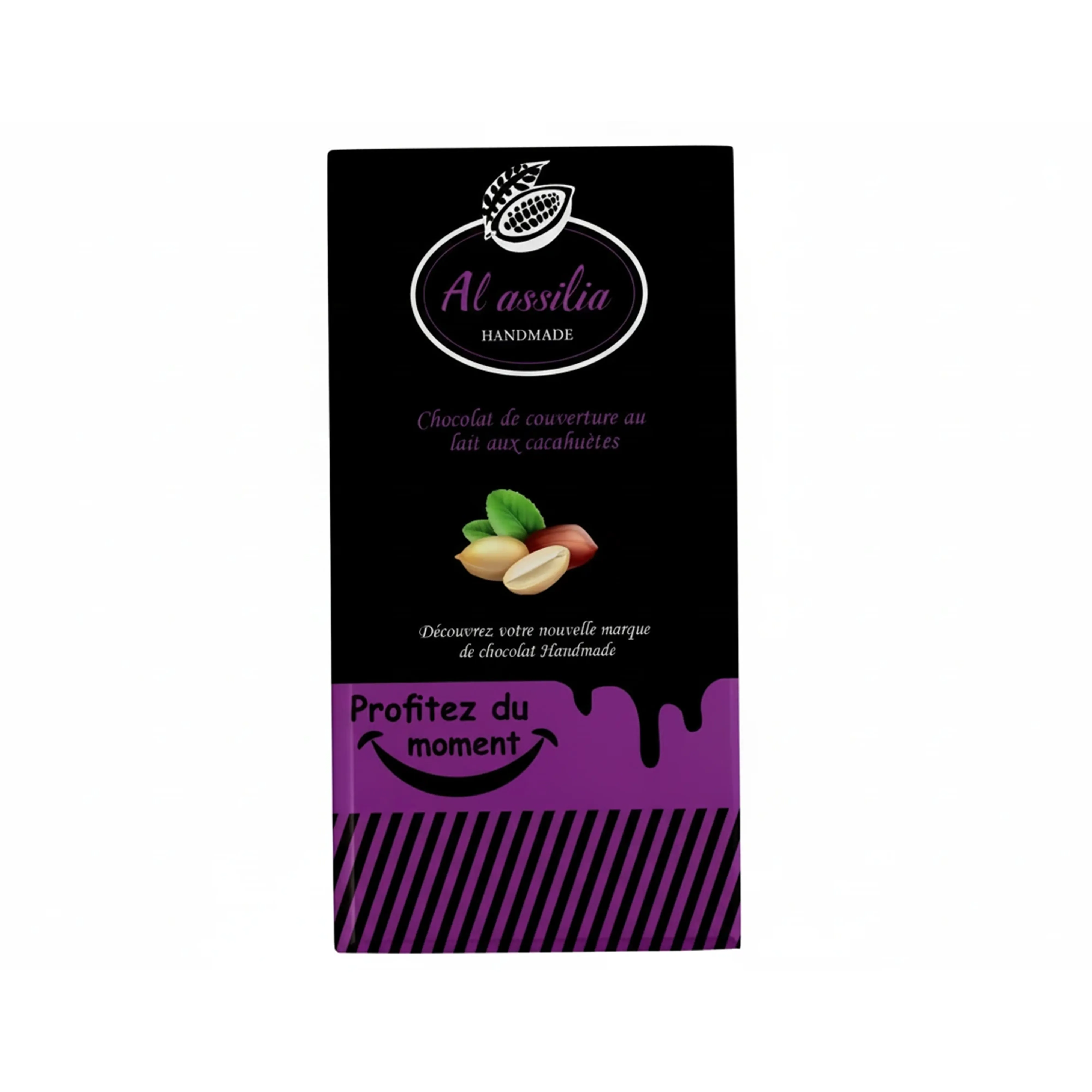 Tablette de chocolat de couverture au lait