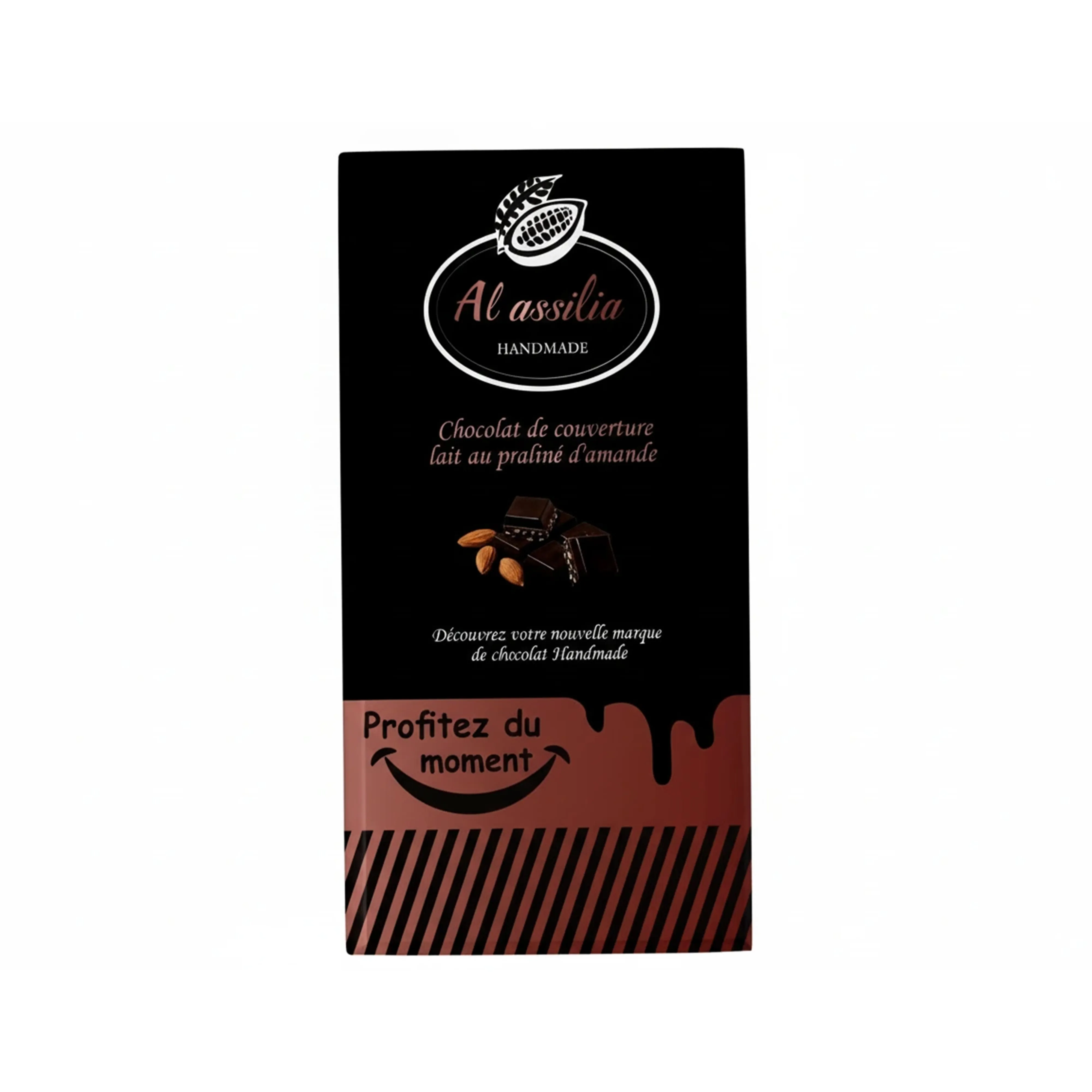 Chocolat de couverture lait au praliné d'amande