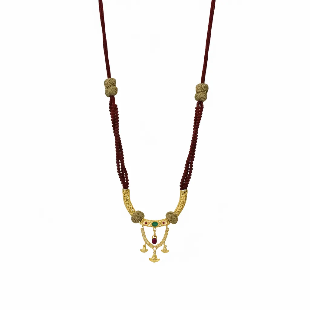 Collier Beldi CR 489 – Bijou marocain artisanal en argent doré et pierres naturelles