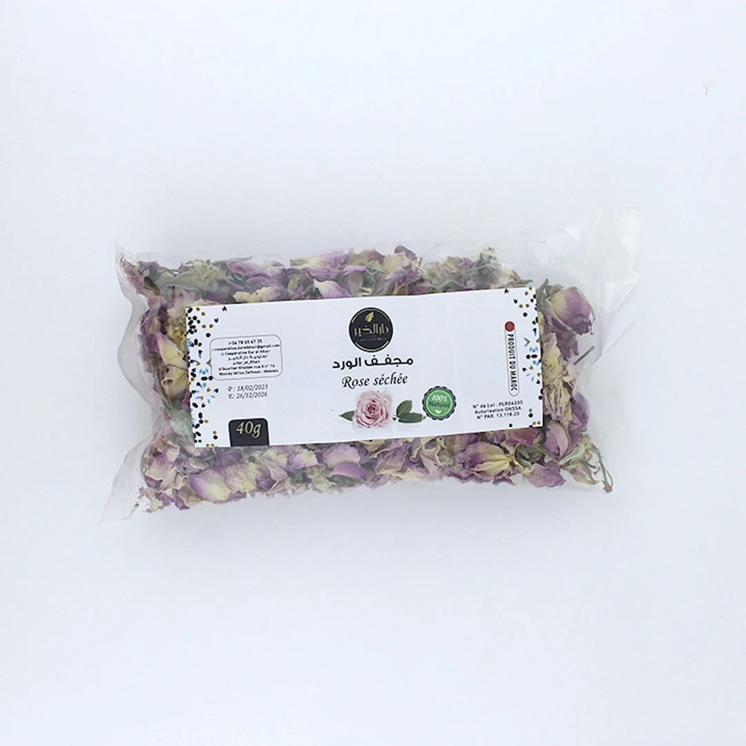 Pétales de Roses Séchées Bio - 40g - Qualité Premium