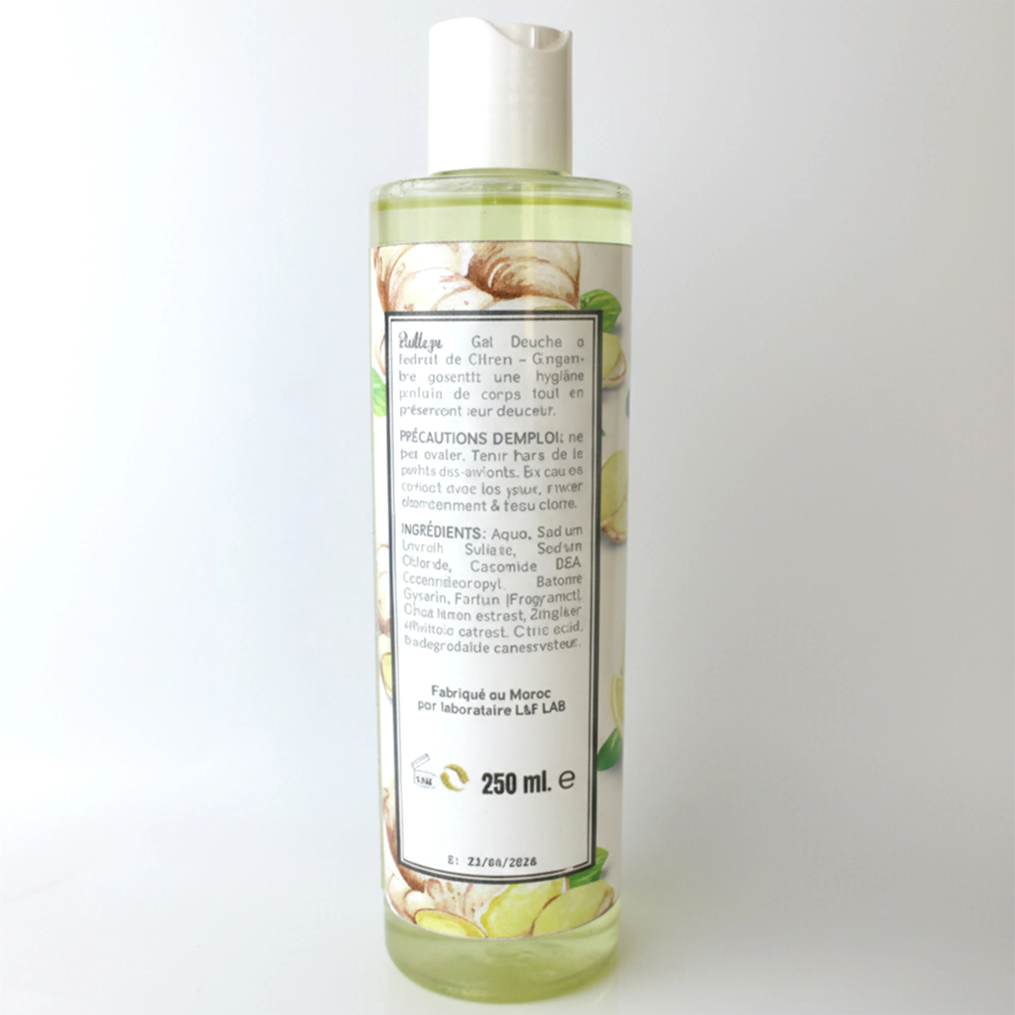 Gel Douche Citron-Gingembre Belleza 250ml Naturel