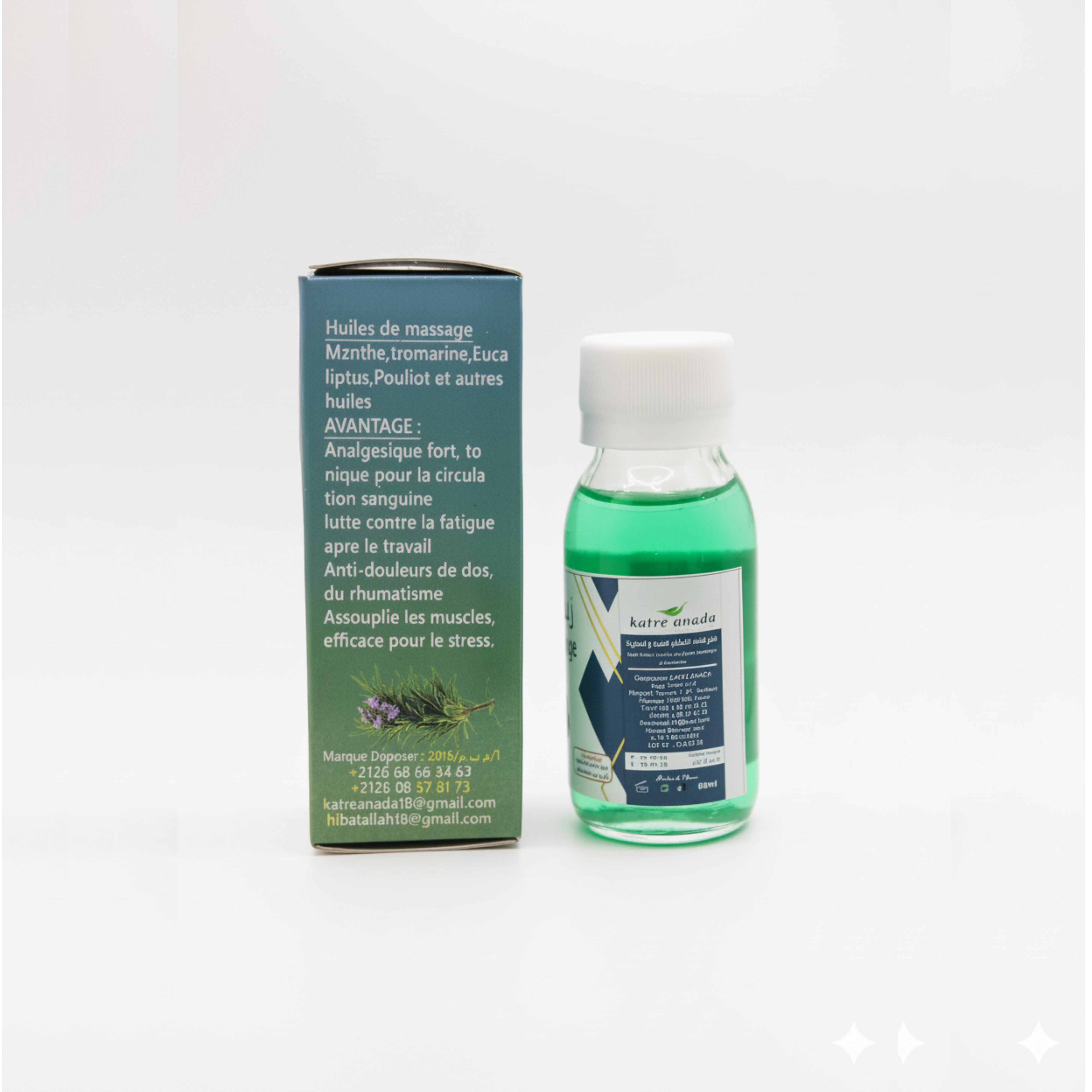 Huile de Massage Naturelle Katre Anada - Soulagement Dos et Articulations 60ml