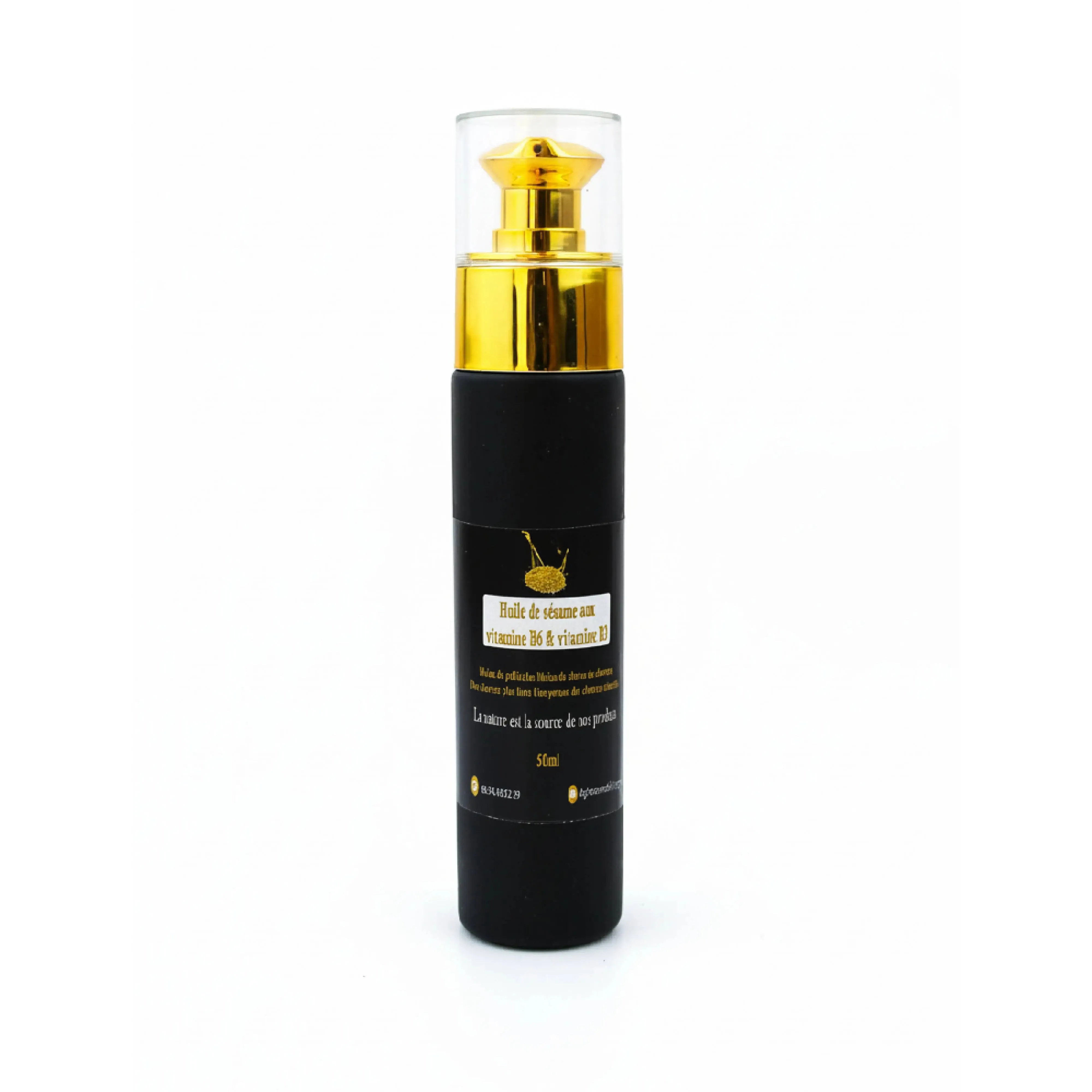 Huile de Sésame Naturelle enrichie en Vitamines B6 & E – Soin Peau et Cheveux