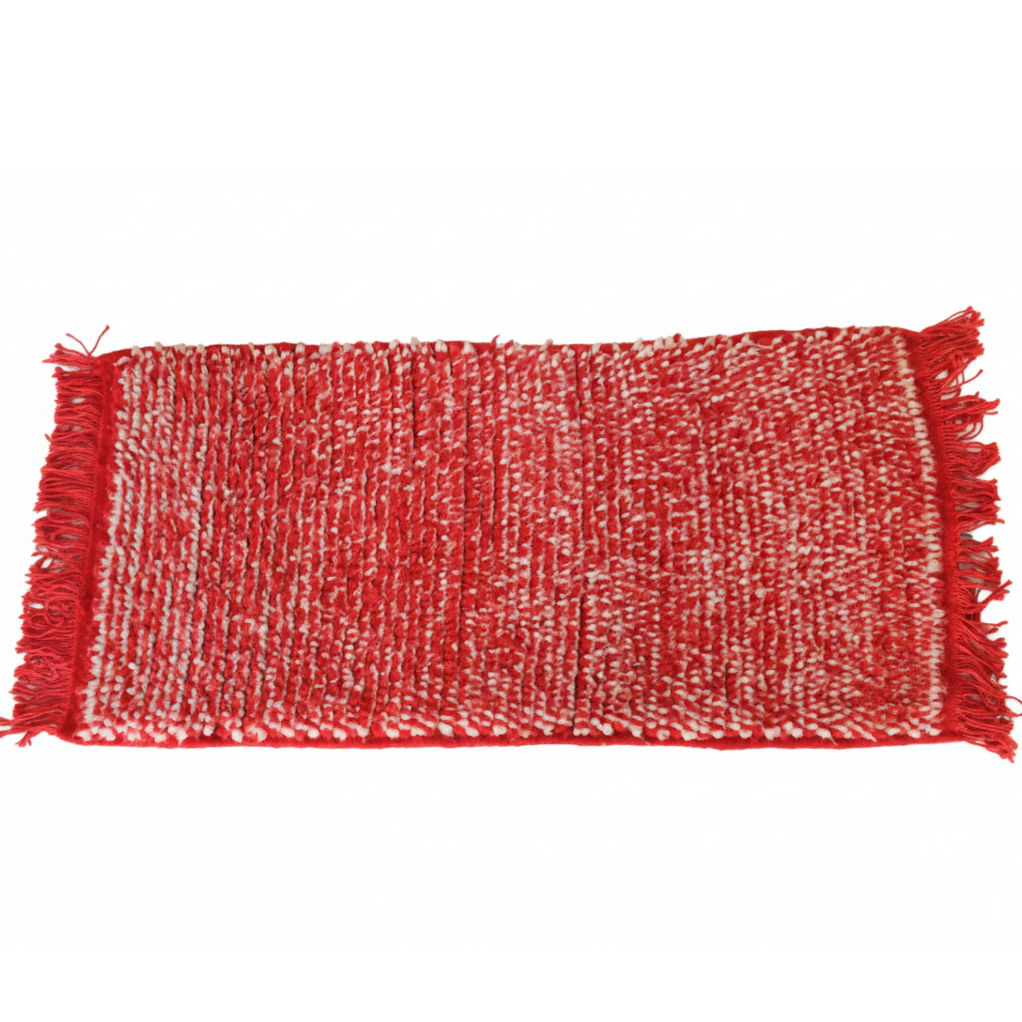 Tapis rouge artisanal 1.10m x 50cm – Fait main au Maroc