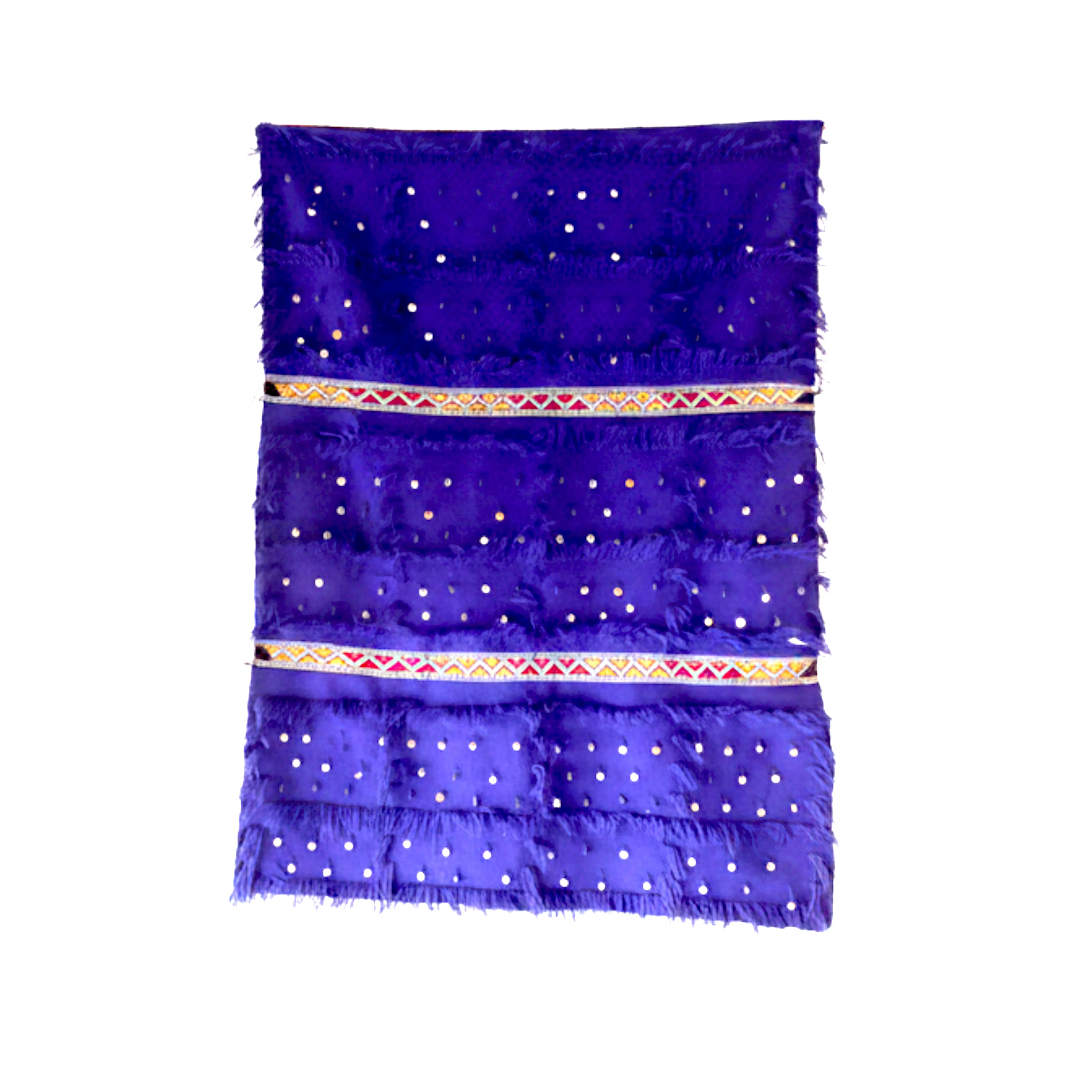 Tapis bleu artisanal 1.5m x 1m – Fait main au Maroc