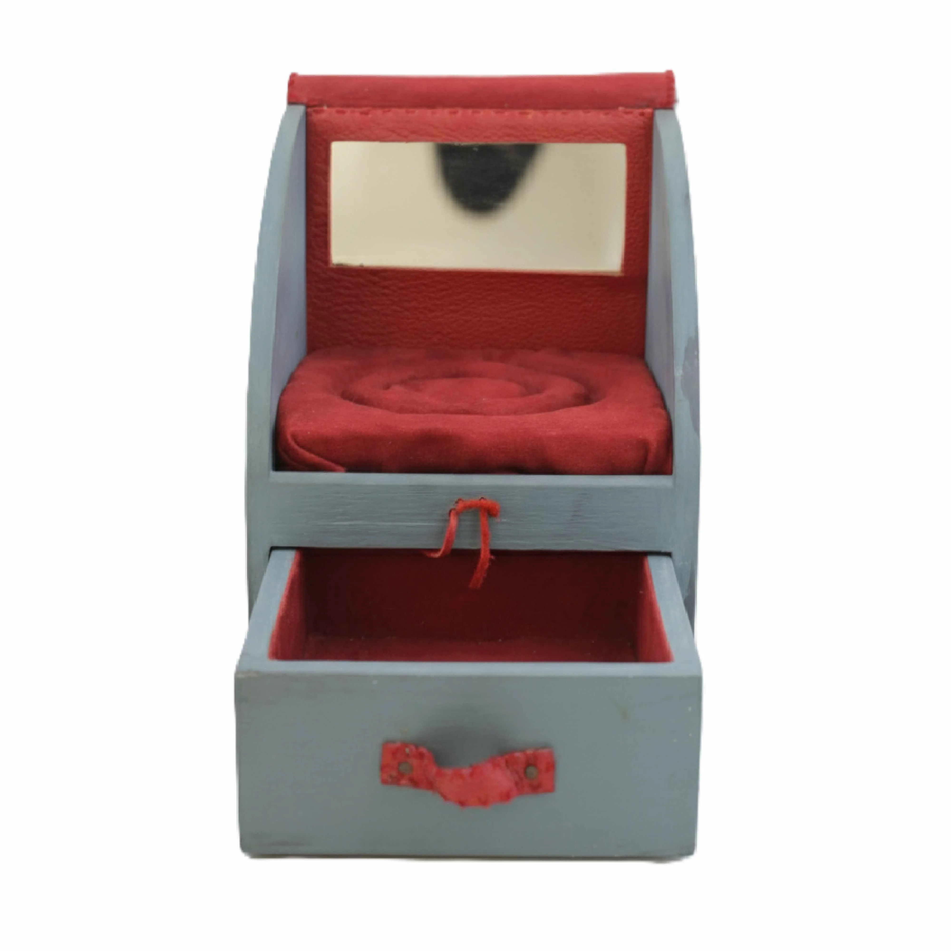 Pot de Rangement Vintage en Terre Cuite Émaillée Marron avec Couvercle et Anses