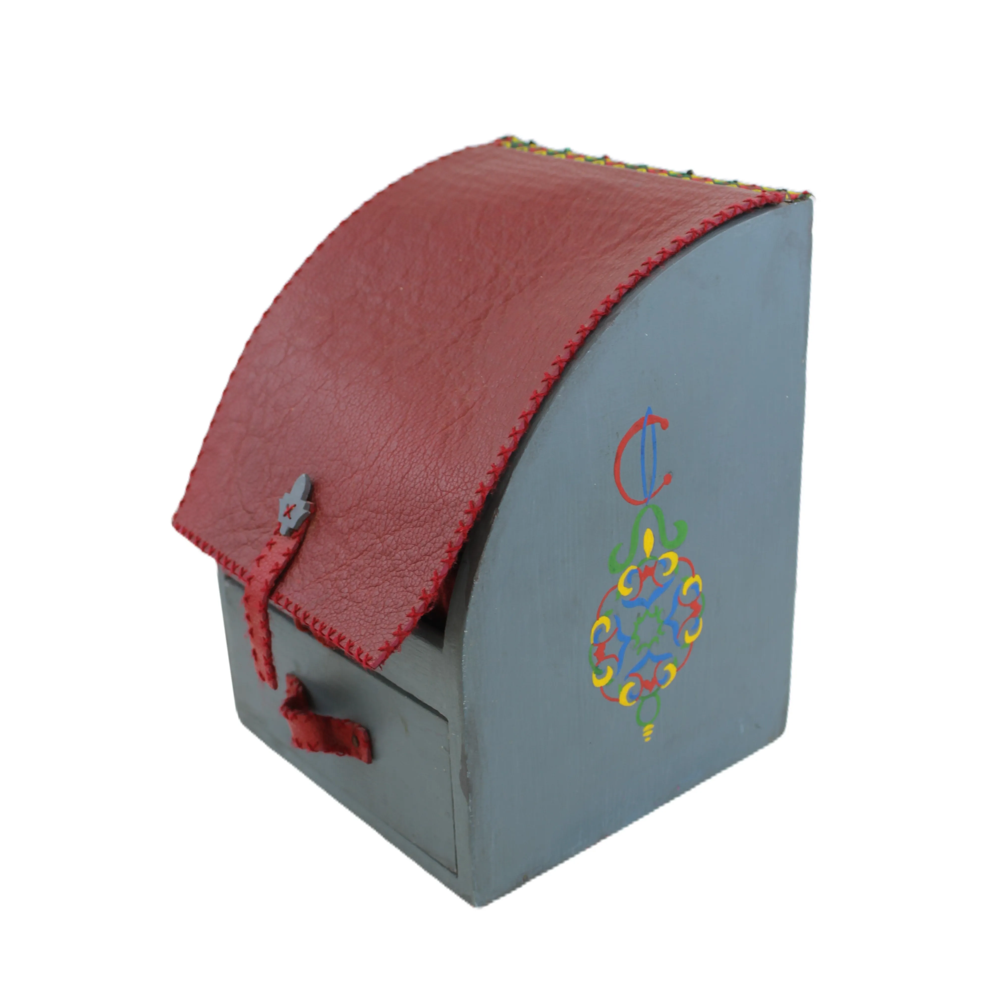 Pot de Rangement Vintage en Terre Cuite Émaillée Marron avec Couvercle et Anses