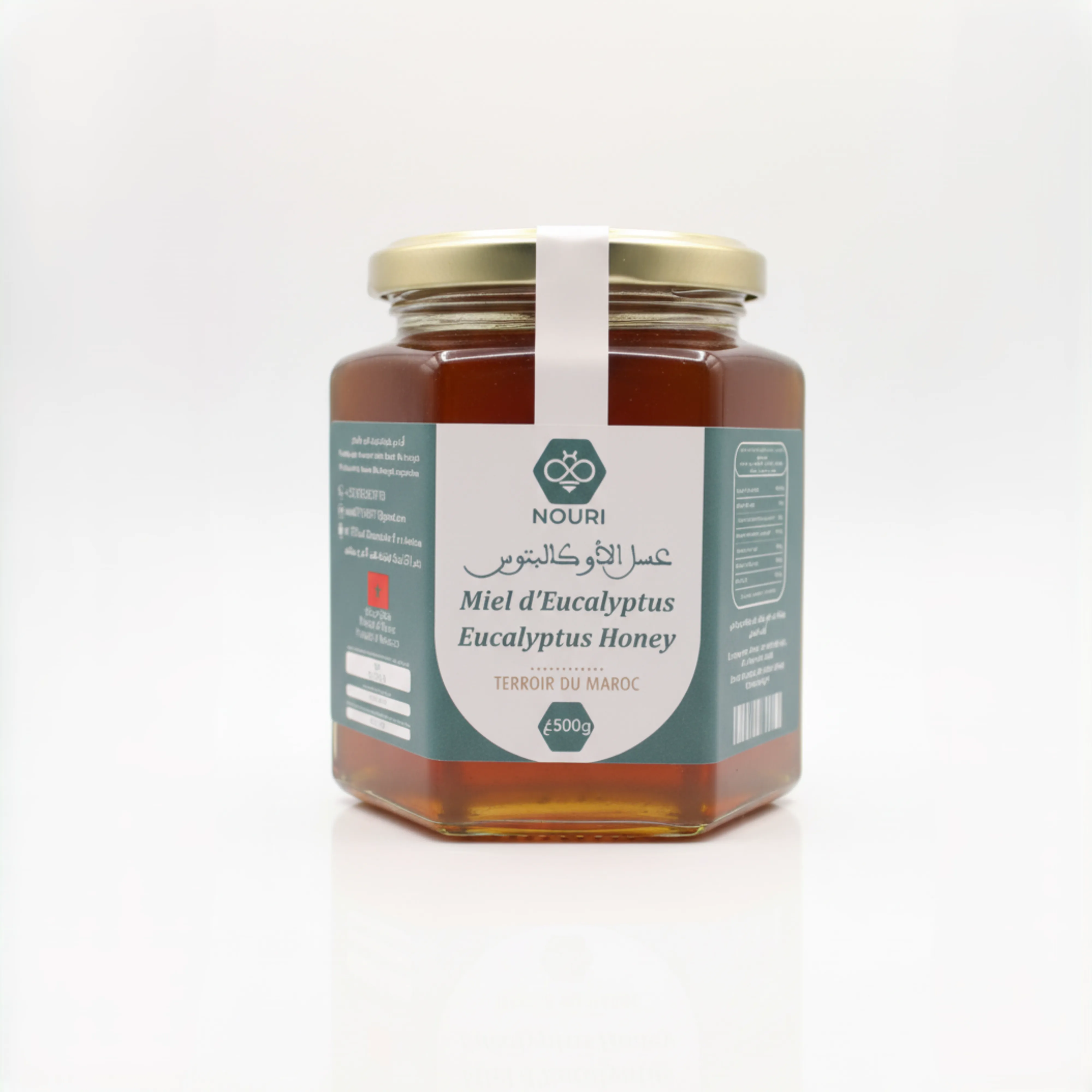 Miel d’Eucalyptus NOURI 500g – Pur miel du Maroc