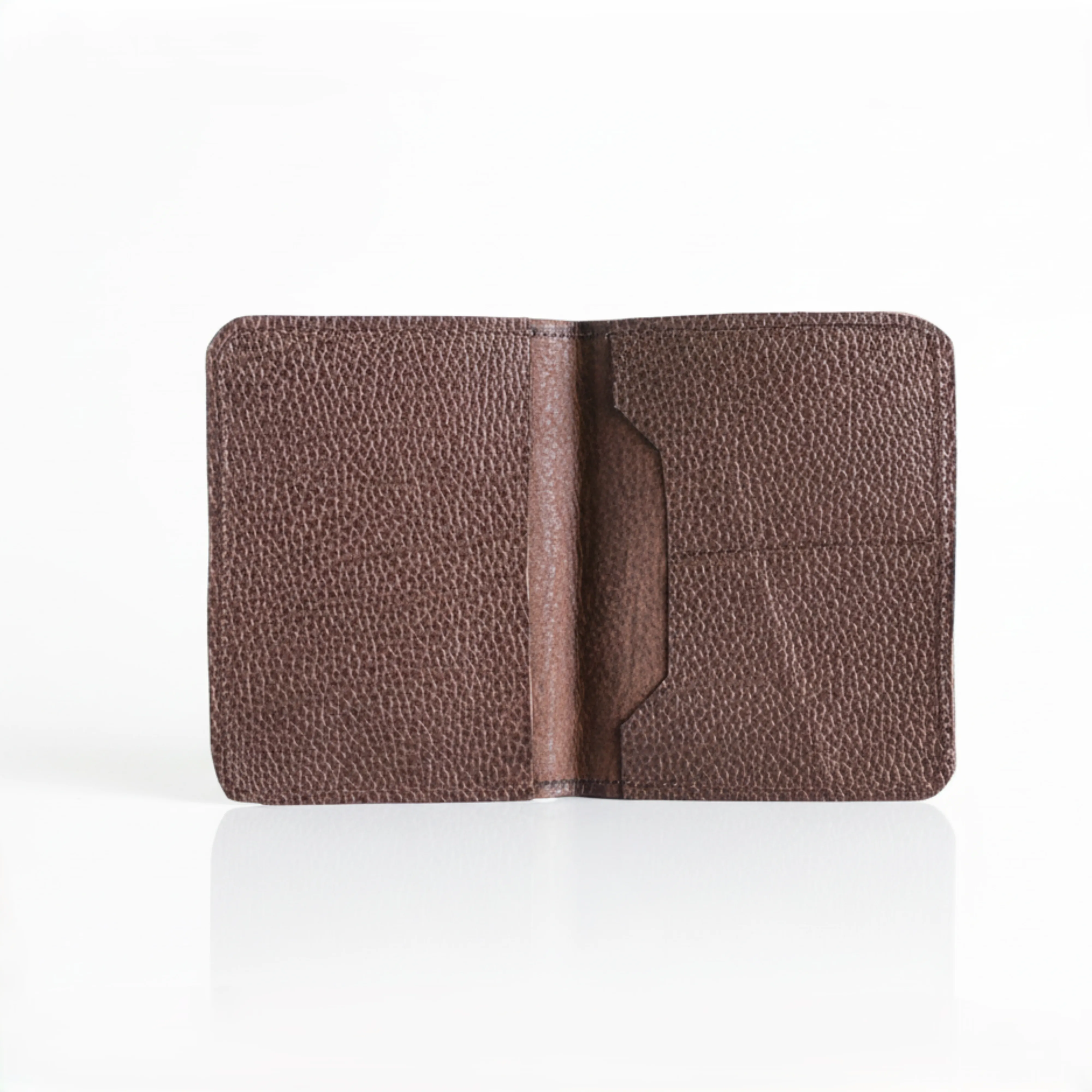 Étui Passeport en Cuir Véritable Marron