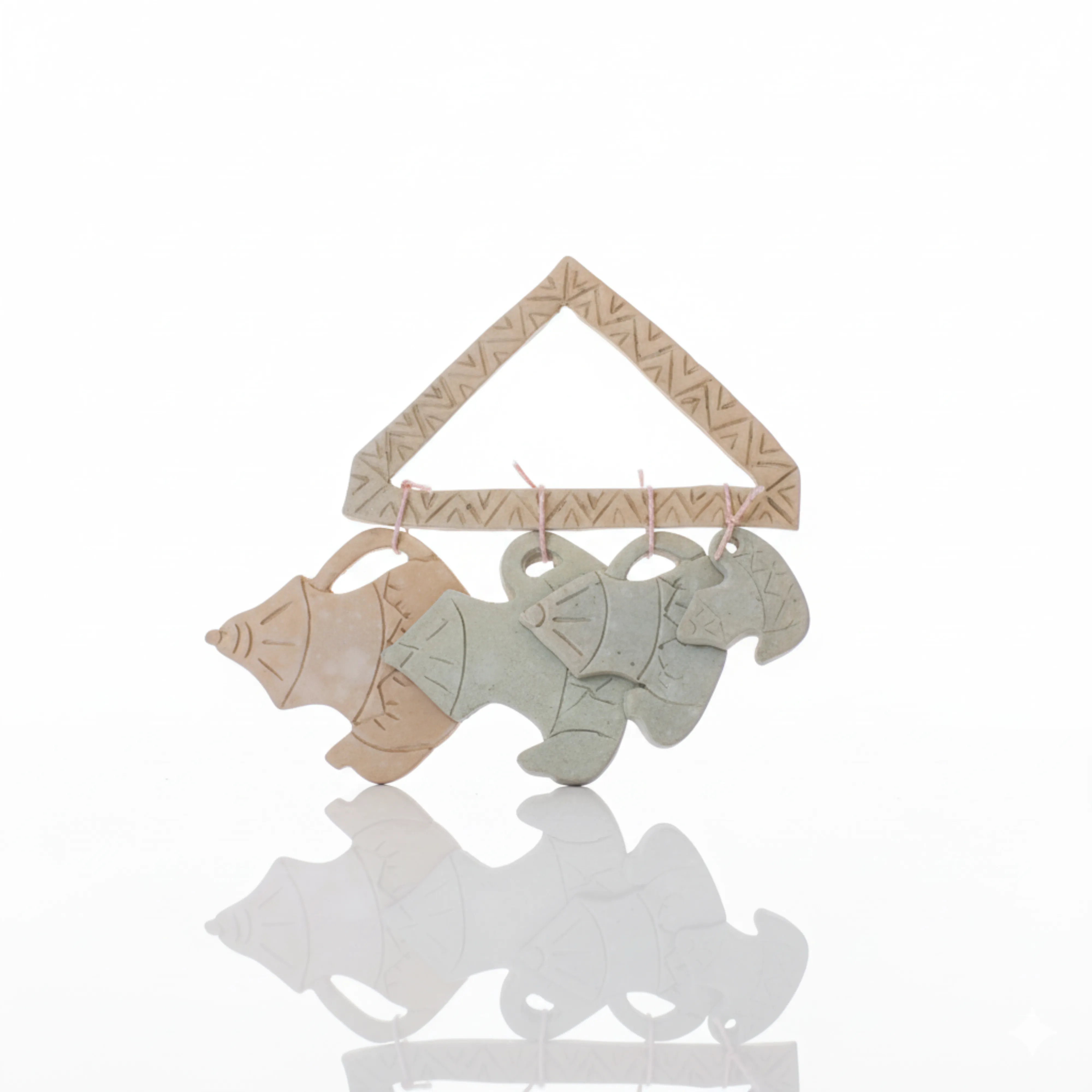 Mobile Décoratif Poissons en Céramique