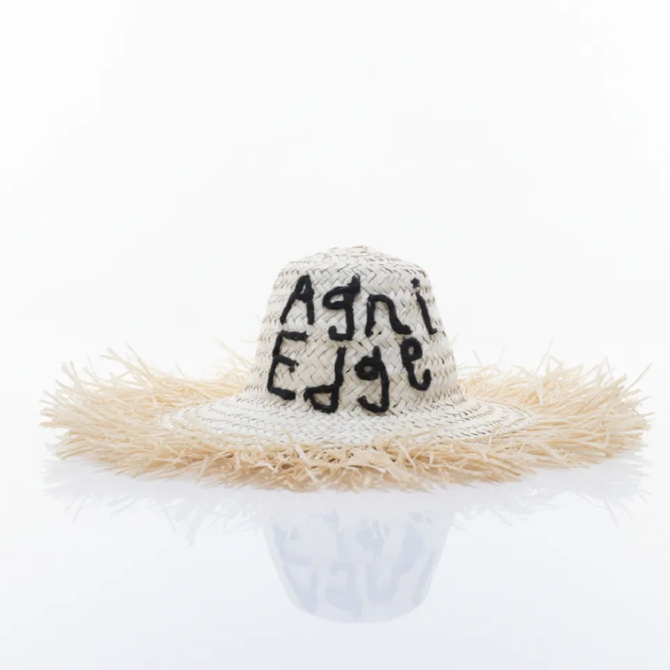 Chapeau de Paille Artisanal "Agni Edge" avec Franges Effilochées